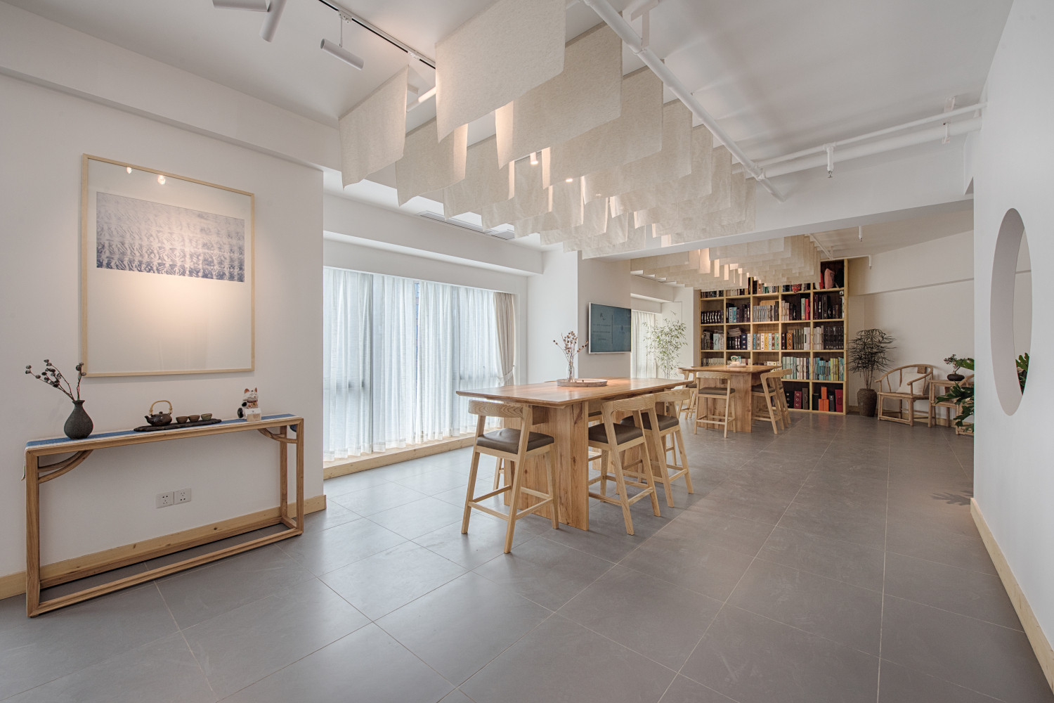 日式布料展廳裝修設(shè)計-第5張圖片-上海古都建筑設(shè)計集團(tuán)